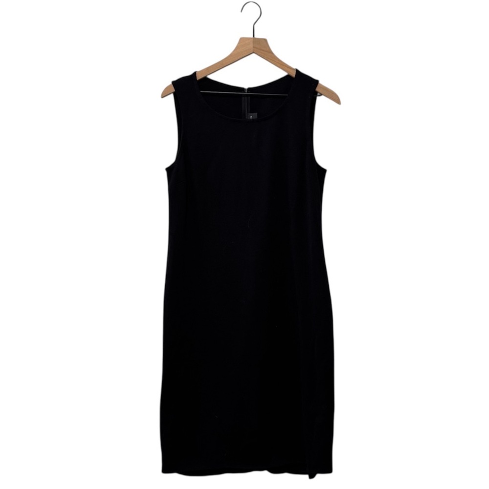 ST JOHN CAVIAR Black Sleeveless Sheath Dress